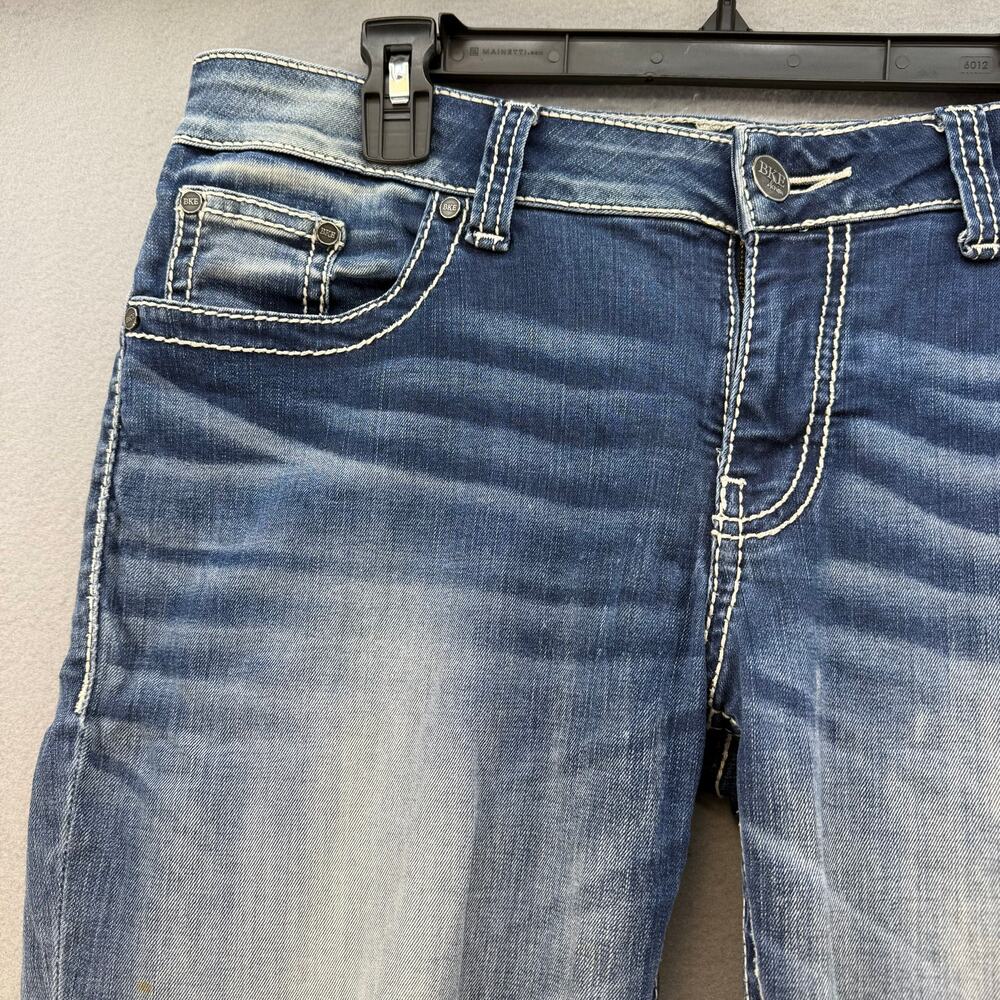 BKE Denim Culture Jeans Womens 32 (14) Blue Straight leg Mid Rise Preppy Casual - Picture 4 of 14